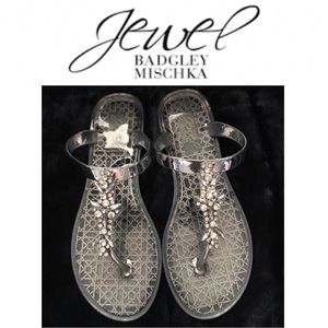 Jewel Badgley Mischka Jewel Jelly Sandals Flats 9